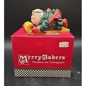 Department 56 Dept 56 Merry Makers ~ Thaddeus the Tobogganist w/ box